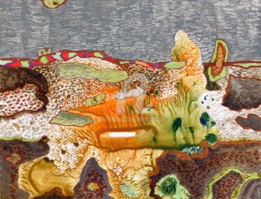 Peinture intitulée "Biomorphisme 3" par Mariekverbois, Œuvre d'art originale, Acrylique
