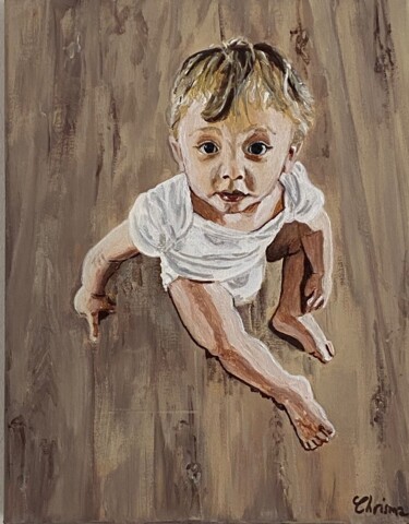 Pintura titulada "Gaby" por Christelle Mayeur, Obra de arte original, Acrílico Montado en Bastidor de camilla de madera