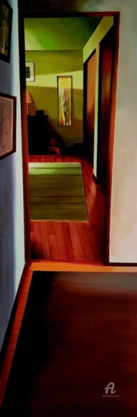 绘画 标题为“Self Portrait in Ol…” 由Kimberly Burnett, 原创艺术品, 油