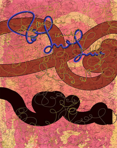 Digital Arts titled "NOTES TO MYSELF - L…" by Mary Ness, Original Artwork, Digital Painting