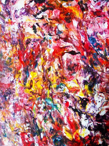 Childrens Dreams_fragment#2 Peinture intitulée "Childrens Dreams_fr…" par Selena Sashina, Œuvre d'art originale, Acrylique Monté sur Châssis en bois