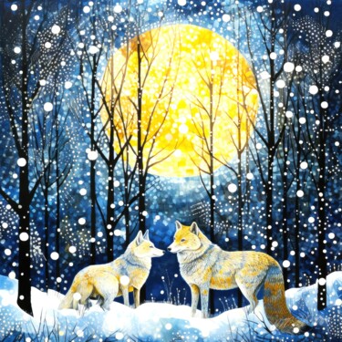 数字艺术 标题为“Wolves Habitat - Wo…” 由Sykart Designs, 原创艺术品, AI生成的图像