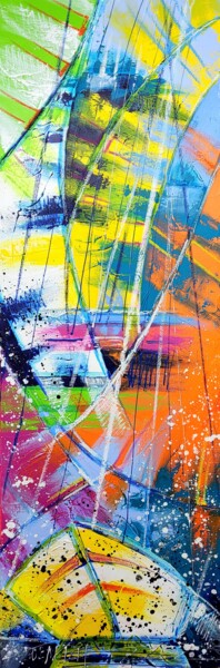 Peinture intitulée "LE VENT DES SENS" par Myriam Guenaizia, Œuvre d'art originale, Huile