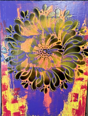 Painting titled "ABSTRACTION 3" by Yannic Raievsky, Original Artwork, Acrylic