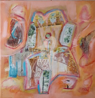 Peinture intitulée "Les Fenêtres" par Monique Chef, Œuvre d'art originale, Acrylique Monté sur Châssis en bois