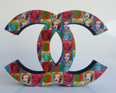 Sculpture titled "coco WARHOL marilyn…" by Pyb, Original Artwork, Resin