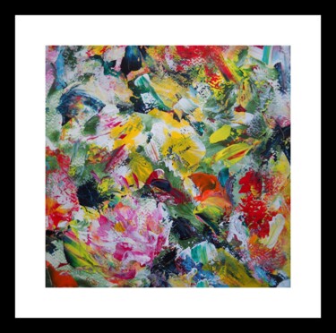 La dame aux fleurs IV (Oeuvre encadrée) 绘画 标题为“La dame aux fleurs…” 由Vinet-Larente, 原创艺术品, 丙烯