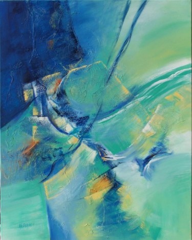 Peinture intitulée "courrir et poursuiv…" par Anne-Frédérique Ferret, Œuvre d'art originale, Huile