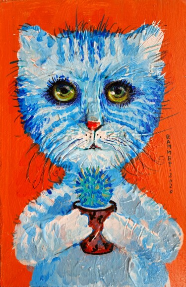 Schilderij getiteld "CACTUS" door Rakhmet Redzhepov, Origineel Kunstwerk, Olie