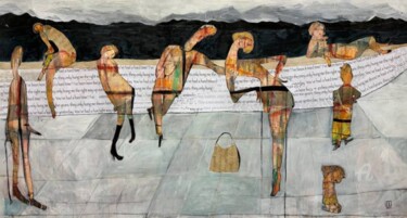 Pittura intitolato "Around Lake Wakatipu" da Ilya Volykhine, Opera d'arte originale, Olio