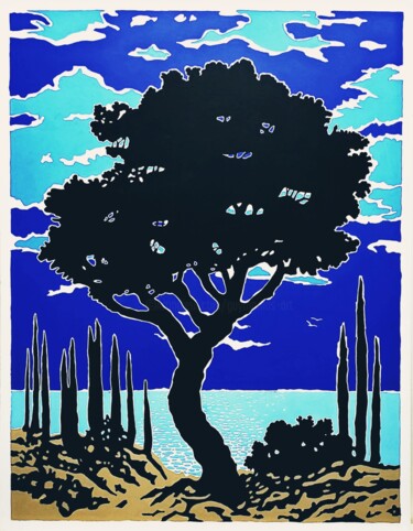 Peinture intitulée "La nuit transfigurée" par Thomas Rodet, Œuvre d'art originale, Acrylique