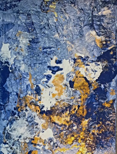 Malerei mit dem Titel "Variation in blue a…" von Harald Brandl, Original-Kunstwerk, Acryl