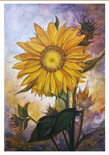 The flower of indomitability 绘画 标题为“The flower of indom…” 由Hanna Samoilenko, 原创艺术品, 水彩