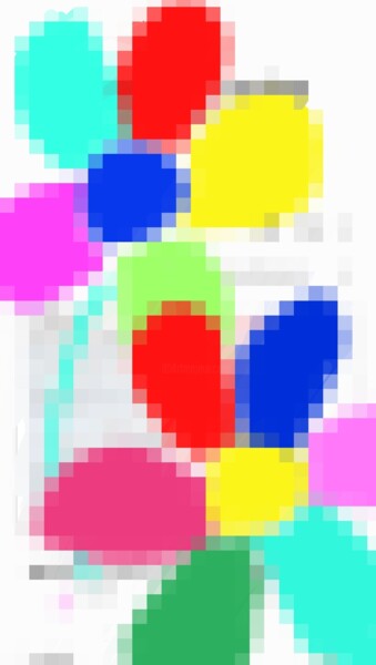 数字艺术 标题为“The flowers of peac…” 由Mélanie Cavalec, 原创艺术品, 2D数字工作