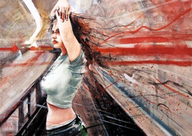 Urban Nowhere Pittura intitolato "Urban Nowhere" da Manu Toxxic, Opera d'arte originale, Acquarello