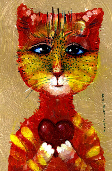 Painting titled "HE and HEART" by Rakhmet Redzhepov, Original Artwork, Oil