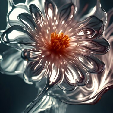 数字艺术 标题为“Glassflower No. 3” 由Ninn, 原创艺术品, AI生成的图像