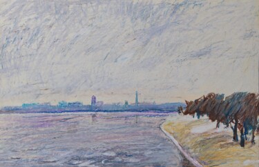 On the r. Dnipro 绘画 标题为“On the r. Dnipro” 由Vladislav Zdor, 原创艺术品, 粉彩