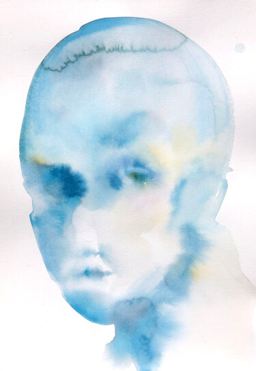 绘画 标题为“Face II” 由Yeva Adamovska, 原创艺术品, 水彩