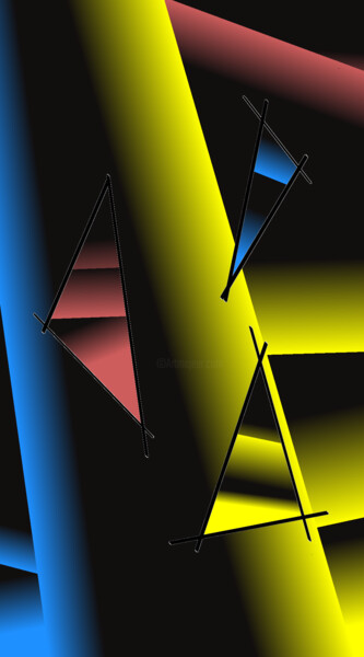 绘画 标题为“Color pillars” 由Shirley Jacobsen, 原创艺术品, 数字油画