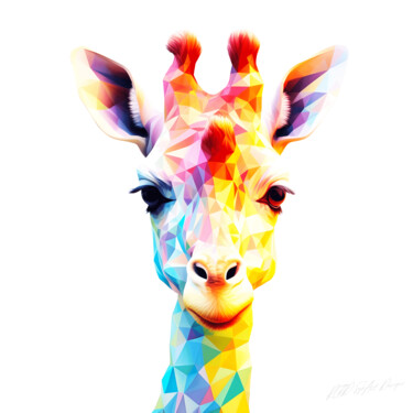 Digital Arts titled "Prism Giraffe - Geo…" by Sykart Designs, Original Artwork, AI generated image