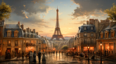 数字艺术 标题为“Paris” 由Tthomopoulos, 原创艺术品, AI生成的图像