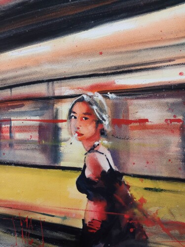 Charlie fades away Pittura intitolato "Charlie fades away" da Manu Toxxic, Opera d'arte originale, Acquarello