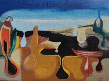 Metamorphosis of time and space at the Black Sea Painting titled "Metamorphosis of ti…" by Sentio O.M.T., Original Artwork, Acrylic Mounted on Cardboard