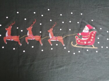 Peinture intitulée "La nappe de Noël" par Laure Barlet, Œuvre d'art originale, Acrylique