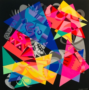 Peinture intitulée "DANCE" par Elmondodesely, Œuvre d'art originale, Acrylique Monté sur Châssis en bois