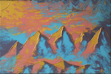 Sunset in the mountains "Sunset in the mount…" başlıklı Tablo Evgeny Shaparin (Johnrusart) tarafından, Orijinal sanat, Akrilik