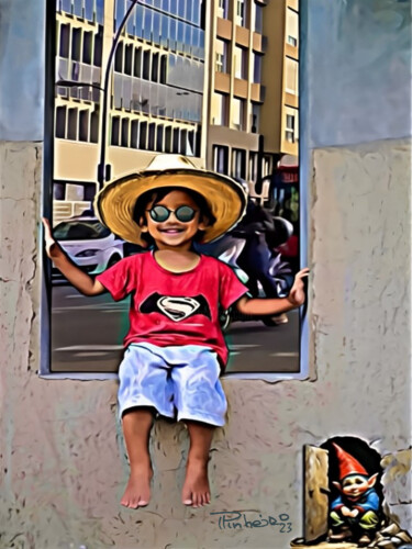 Painting titled "Do Outro Lado de Cá" by Paulo Pinheiro, Original Artwork, Digital Painting
