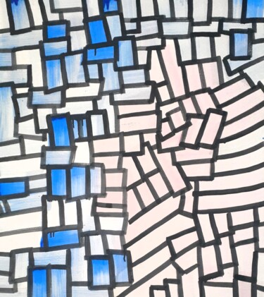 Schilderij getiteld "苹果7" door Zhao Le Men, Origineel Kunstwerk, Gouache