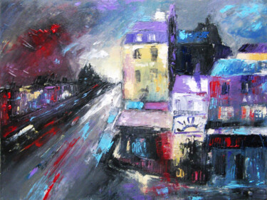 A RAINY DAY IN PARIS "A RAINY DAY IN PARIS" başlıklı Tablo Silva Nironi tarafından, Orijinal sanat, Petrol Ahşap Sedye çerçevesi üzerine monte ed…