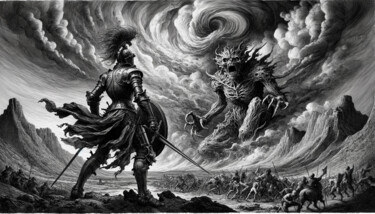 数字艺术 标题为“Heroic” 由Tthomopoulos, 原创艺术品, AI生成的图像