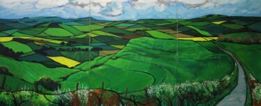 Peinture intitulée "Bulbarrow" par Mark Harris, Œuvre d'art originale, Acrylique Monté sur Châssis en bois