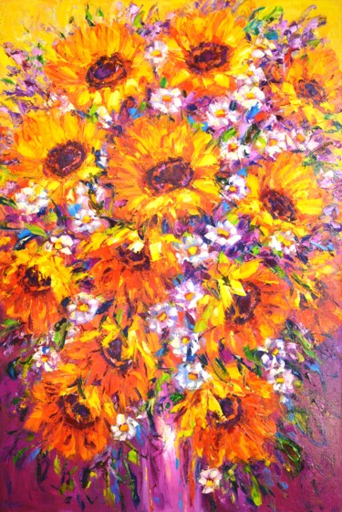 "Sunny melody." başlıklı Tablo Iryna Kastsova tarafından, Orijinal sanat, Petrol Ahşap Sedye çerçevesi üzerine monte edilmiş