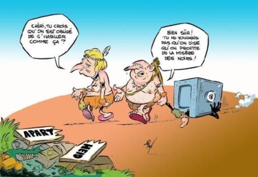 Dessin intitulée "apartheid" par Almo The Best, Œuvre d'art originale