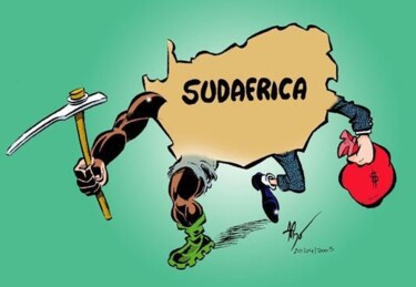 Dessin intitulée "apartheid" par Almo The Best, Œuvre d'art originale