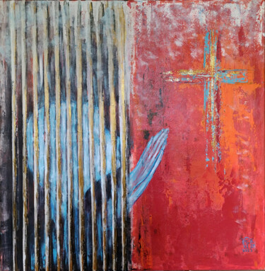 Schilderij getiteld "CREED" door Claudiu Victor Gheorghiu, Origineel Kunstwerk, Acryl