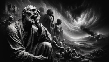 数字艺术 标题为“Le drame” 由Tthomopoulos, 原创艺术品, AI生成的图像