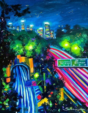 "Los Angeles Citysca…" başlıklı Tablo Victoria Sukhasyan tarafından, Orijinal sanat, Akrilik