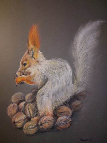 Pintura intitulada "Мои пастельные  раб…" por Natali Didukh, Obras de arte originais, Pastel