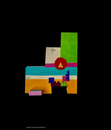 Scultura intitolato "Puzzle I De La 6a S…" da Guillermina Quindos, Opera d'arte originale, Legno
