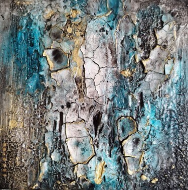 " ABYSSES 4 " (Série Abysses) Peinture intitulée "" ABYSSES 4 " (Séri…" par R.P. De Laroque, Œuvre d'art originale, Acrylique Monté sur Châssis en bois