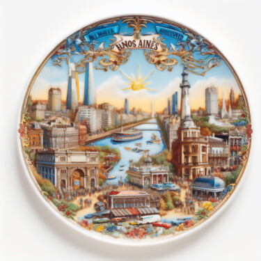 Digital Arts με τίτλο "BUENOS-AIRES" από Josep Domènech, Αυθεντικά έργα τέχνης, Εικόνα που δημιουργήθηκε με AI Τοποθετήθηκε…