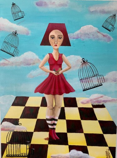 绘画 标题为“Libre inocencia” 由Claudine Brantes, 原创艺术品, 丙烯