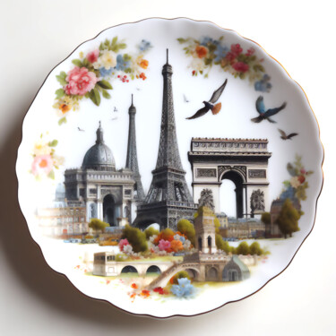 Arte digital titulada "-PARÍS-" por Josep Domènech, Obra de arte original, Imagen generada por IA Montado en Cartulina