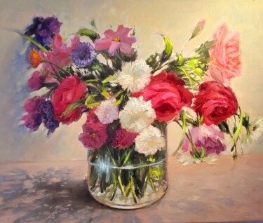 Painting titled "Gifts of autumn" by Elena Mardashova, Original Artwork, Oil