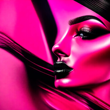 数字艺术 标题为“Pink Power No.1” 由Ninn, 原创艺术品, AI生成的图像
